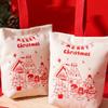 Cute Christmas Canvas Handbag Christmas Eve Candy Snacks Gift Bag Handheld Gift Bag Creative Christmas Companion Gift