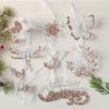 Transparent Acrylic Crystal Ornament Lightweight Sequin Hanging Pendant Christmas Tree Ornament  For Centerpiece Holiday