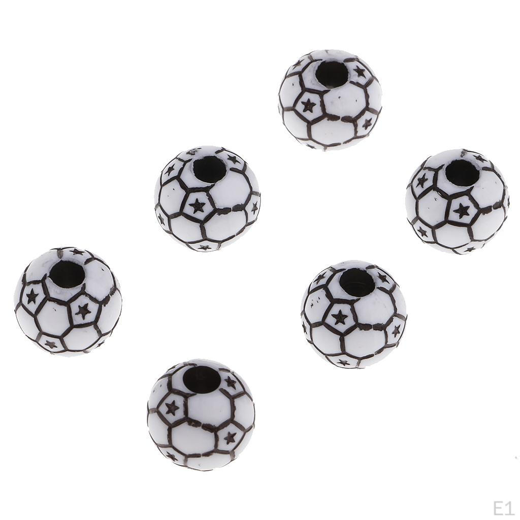 60 Pcs Mixed DIY Round Football Beads for Sewing Clothes Embellishment