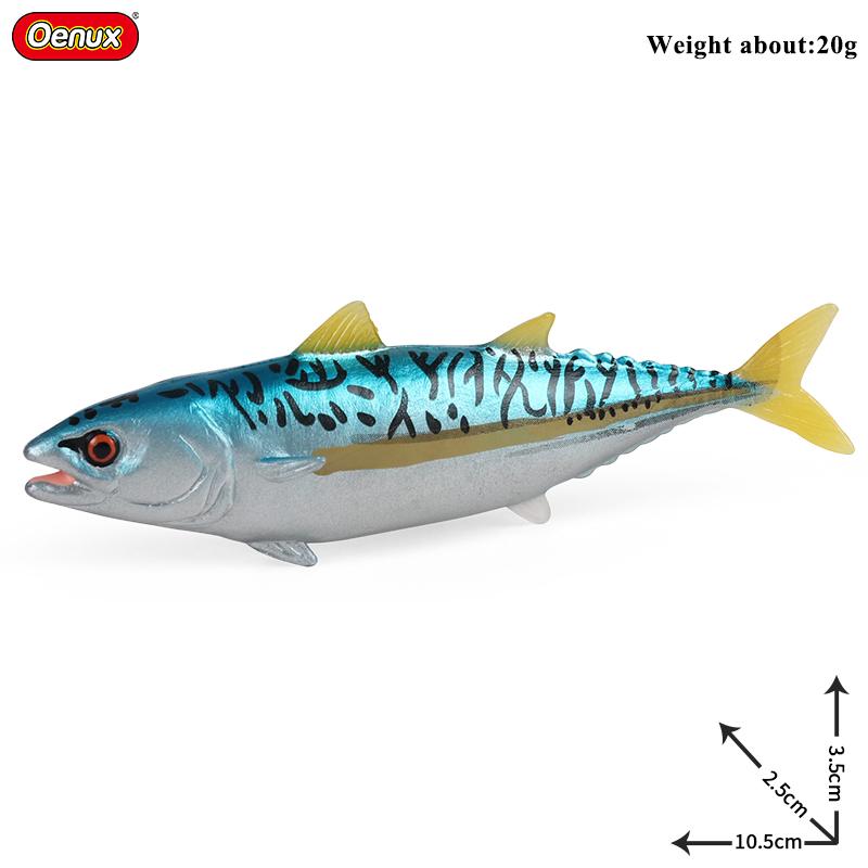 Oenux Meeresleben Modell Clownfisch Lachsbarsch Meerestier Spielfiguren PVC Hohe Qualität Bildung Miniatur Strand Kinderspielzeug