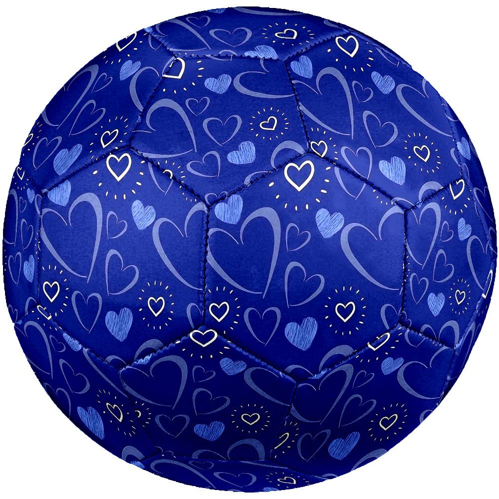 1PC Blue Heart Soccer Ball Size 5 Football Machine Sewn Indoor/Outdoor Universal Football Gift W78