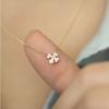 Echt 925 Sterling Silber Stilvoll Einfach Temperament Zirkon Glücksklee Anhänger Halskette Für Frauen Hochzeit Party Feiner S925 Schmuck
