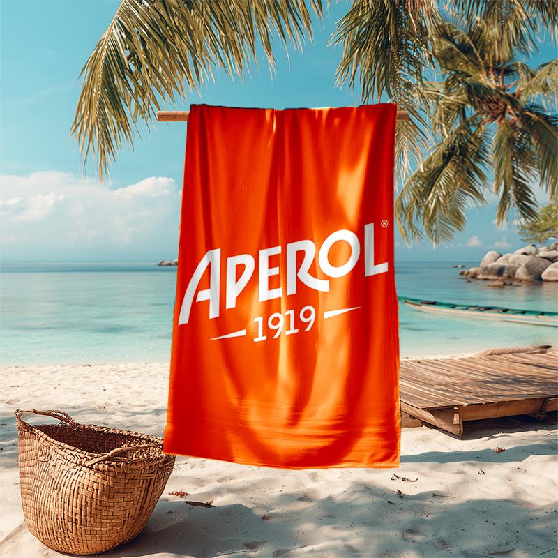 Proof Beach Towel with Aperol Spritz Pattern - Soft,absorbent,quick-drying,machine Washable - Perfect for Swimming,camping,bathing