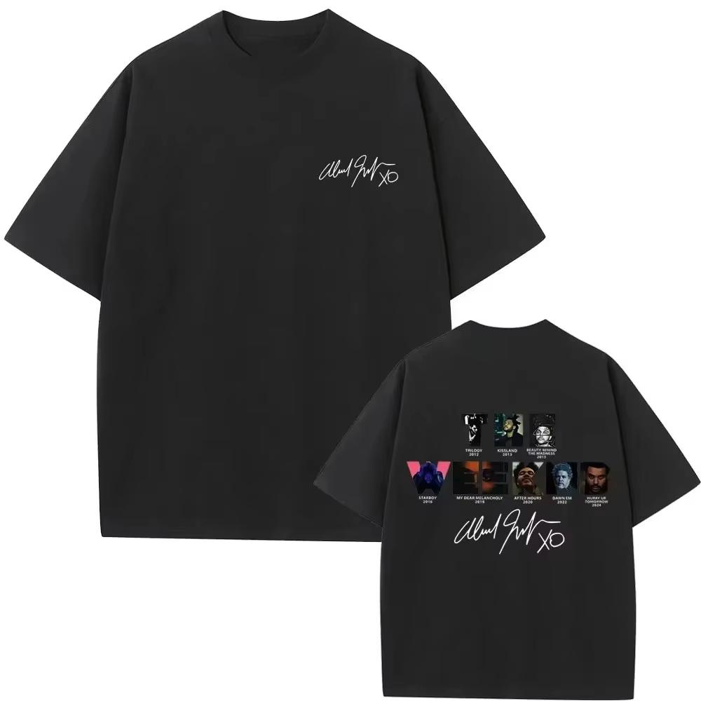 2026 New The Weeknd Rap Singer Album Cover Graphic‑Print Unisex Short‑Sleeve T‑Shirt, Trendy Street‑Style Casual Summer Top