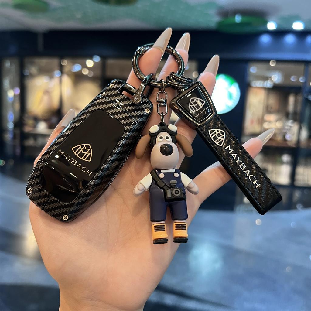 ULA5 Carbon Fiber Key Fob Cover Protector for Mercedes Benz A B C E S CLA CLK CLS GLA GLC GLE GLK SLK AMG Series Keyless Accessories