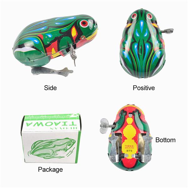 Creative Children Toys Retro Clockwork Toy Classic Iron Clockwork Frog
