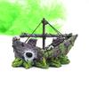 Pirate Ship Aquarium Ornament - Glass Fish Tank Decor & Hiding Spot Resin Boat