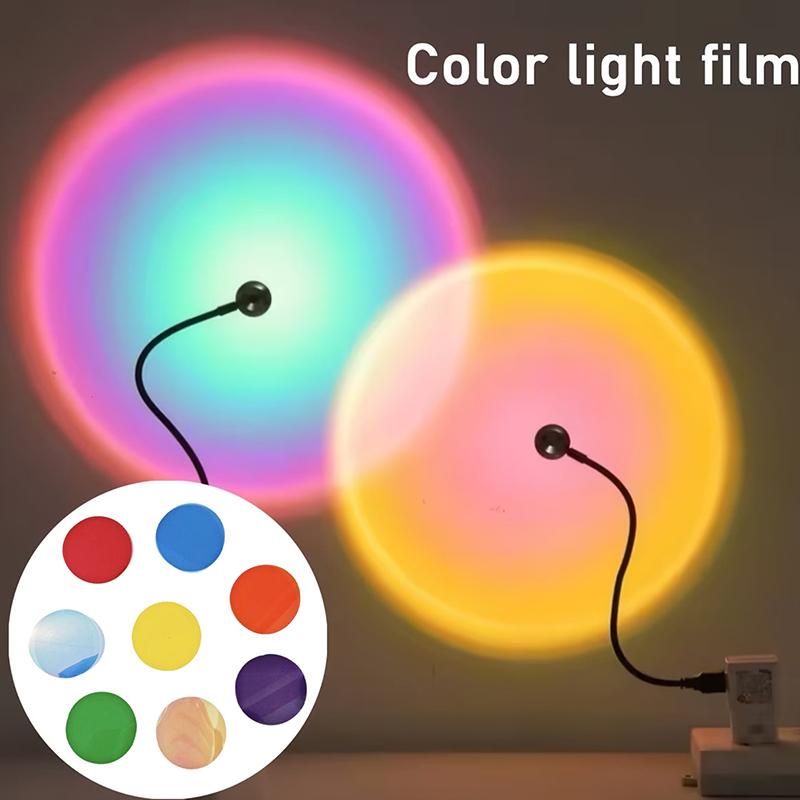 5/10Pcs Self-Adhesive Color-Changing Film For Lights Warm Light Ambiance Lamp Replacement Sheets 74Mm Light Stickers Diy Ambient