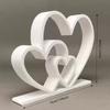2pcs Romantic Couple Statues - Minimalist Heart-Shaped Matching Figures, Plastic Love Sculptures Suitable for Home Decor, Wedding, Anniversary Gifts