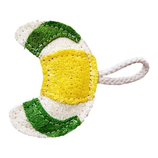 Natural Cat Chew Toy Silver Vine Catnip Toy Pizza Bread Loofah Kitten Teething Toy for Indoor Cats Anxiety Relief Safe Teeth Cleaning