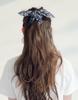 Something Good Tie Bow Scrunchy_Paisley_Navy