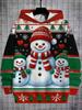 2026 Merry Christmas Sweatshirts Pullover Children's Hoodie Cartoon Santa Claus Graphic Hoody Snowman Sweatshirts Unisex Y2k Top