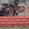 Faux Brick Garden Fence Plastic Retaining Look Edging Border Outdoor Landscape Weather Resistant Decorative Picket Panel for Flower Beds Paths