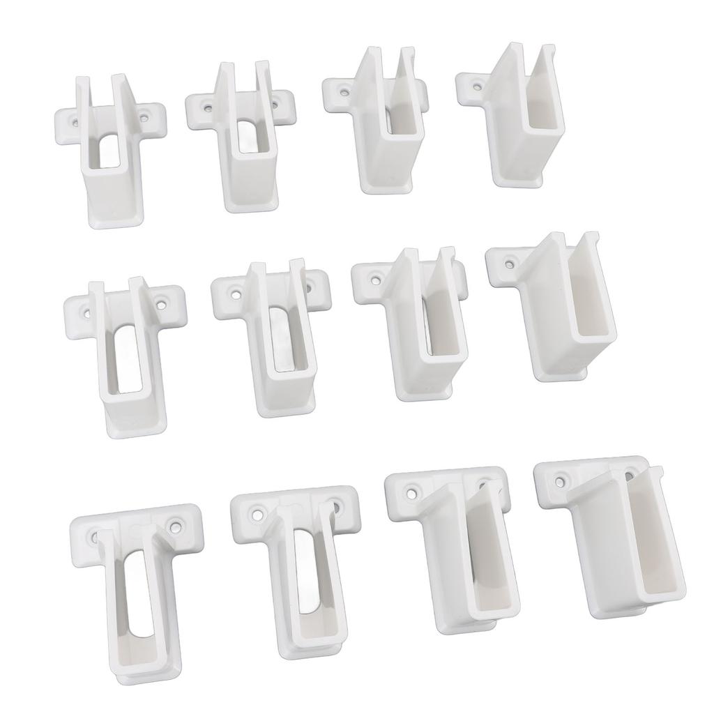 12 Pcs Wire Shelf End Bracket White Plastic Strong Load Bearing Closet Shelf Wall Bracket
