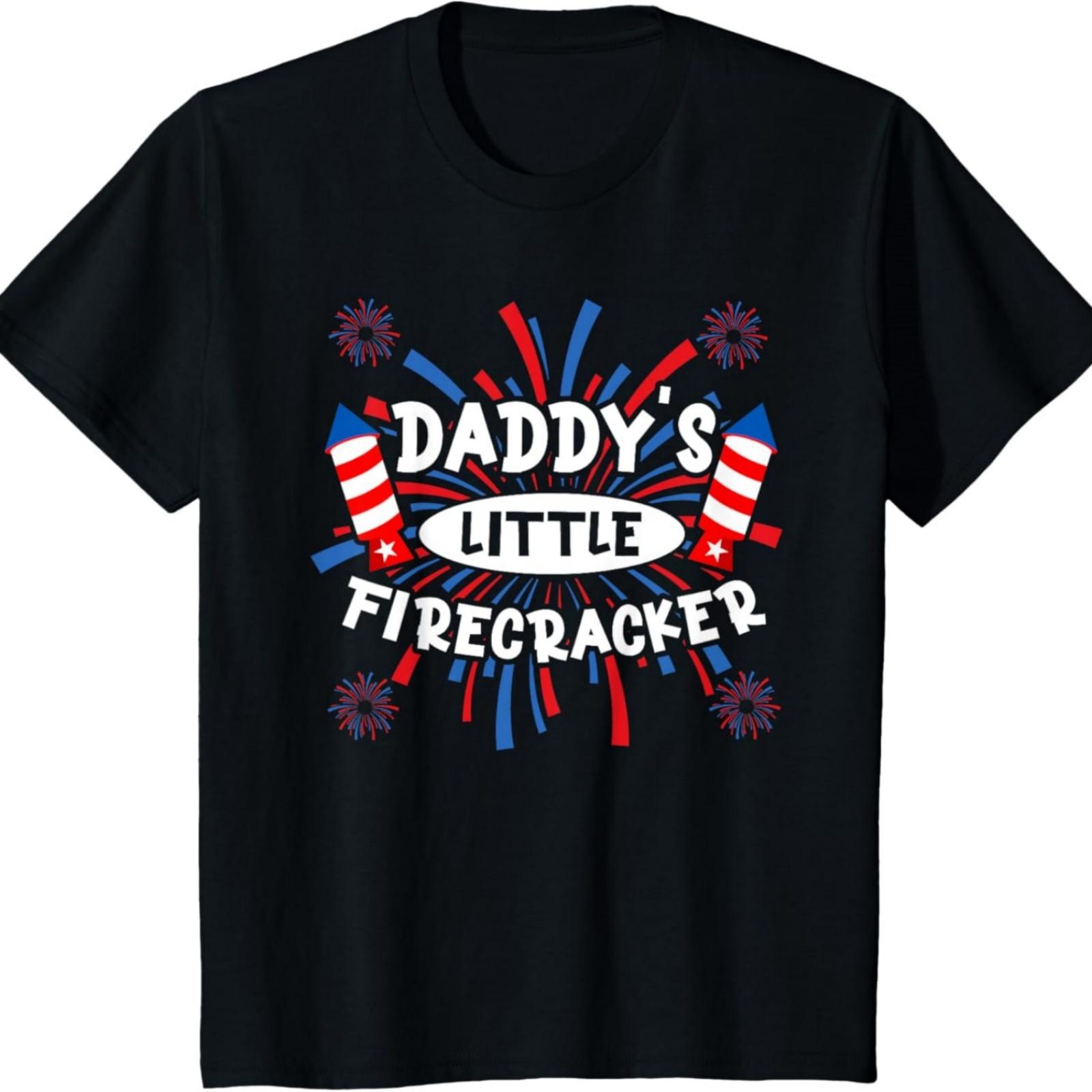 Детская футболка с надписью «Папин маленький фейерверк», День независимости, фейерверк, для малышей S