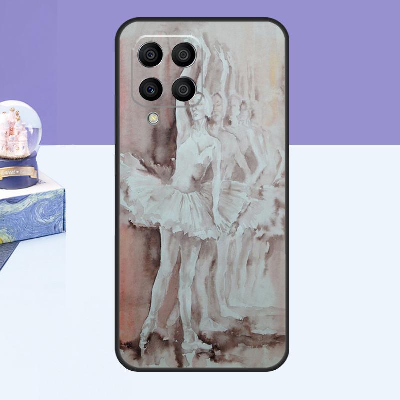 Swan Dance Ballet Case For Samsung Galaxy M52 M32 M12 M21 M15 M55 M56 M36 M16 M06 M13 M33 M53 M14 M34 M54 M31