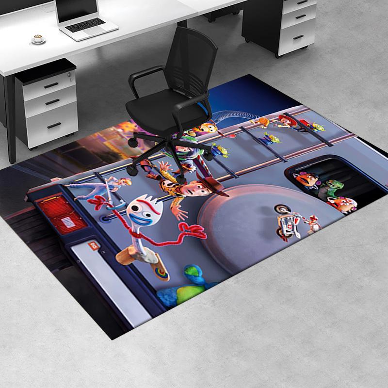 Office Rug Toy Story, Adventure Theme 3D Printed Anti-Slip Rug-Machine Washable for Living Room