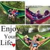 Fresh Single Size Person Portable Outdoor Camping Hammock with Nylon Color Matching Hammock High Strength Parachute Fabric Hanging Bed