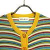 YVES SAINT LAURENT 90s Old Border Pattern Long sleeve Cotton knit cardigan Women Used