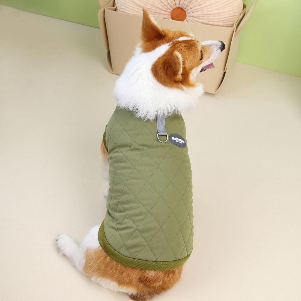 Corgi Dachshund Argyle Coat: Autumn/Winter Cotton Clothing for Short-Leg Dogs