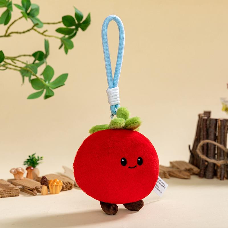 Humanoïde Fruit Pluche Hanger Gevulde Sinaasappel Tomaat Radijs Sleutelhanger Decor Pluche Beestje Voor Tas Cadeau 8-14cm pendant