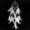 Creativity White Dream Catcher Pendant Handmade Feather Ornament Home Wall Room Decoration Birthday Festival Gifts Bedroom