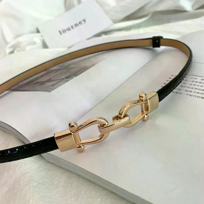 Ladies Adjustable Thin Belts Women Fashion Coat Dress Waist Belt Metal Hook Buckle Waistband Elegant Style