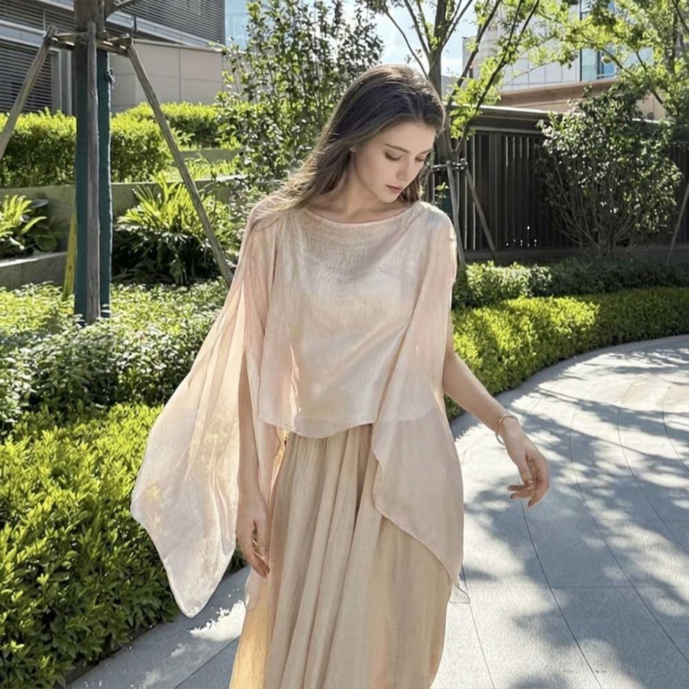 Thin Sun Protection Shawl Chiffon Trendy Scarf Versatile Air-conditioned Sweater Women's Wear