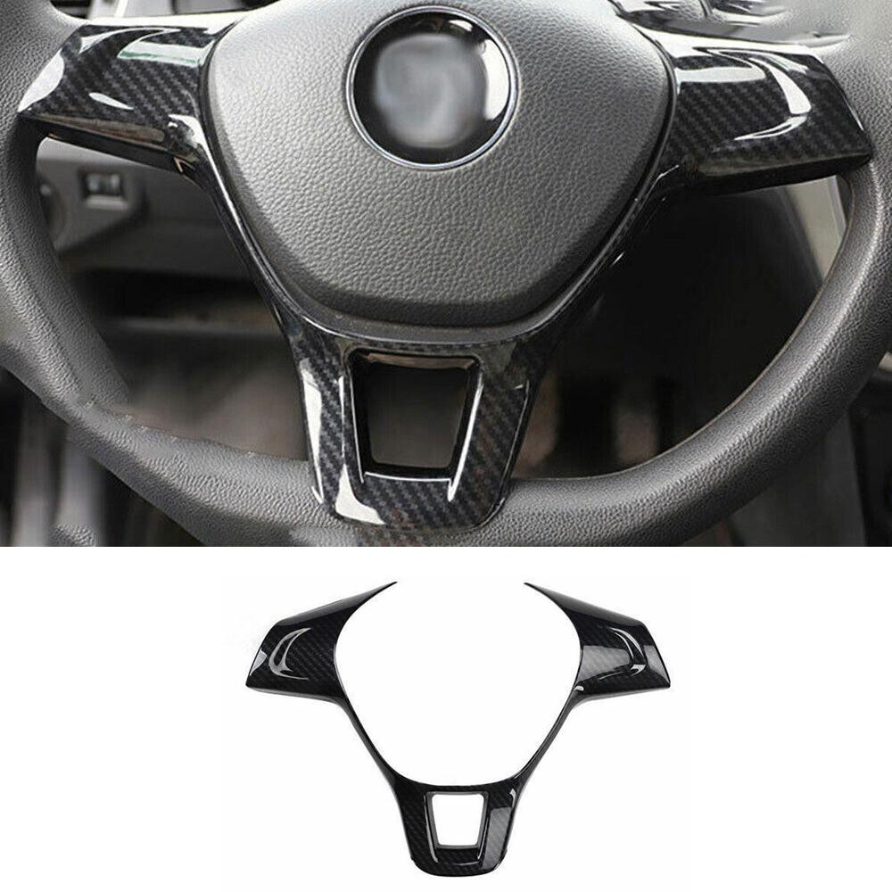 

Для Volkswagen VW Jetta MK6 2015 2016 2017 2018 углеродное волокно ABS салон автомобиля накладка на раму рулевого колеса Type A