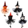 Halloween Witch Ornament Crafts Doll Pumpkin Drop Ornaments with Bell Halloween Decoration for Home Halloween Decor Kids Gifts