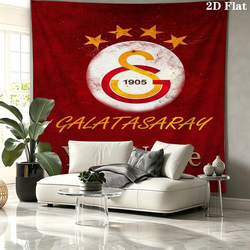 Galatasaray S Custom Name Wall Tapestry Aesthetic Wall Hanging Printed Fabric Blanket Decorative Tapestries for Bedroom Living Room Home Decor
