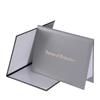 Custom Logo School A4 Blank PU Leather Diploma Cover with Gold/Silver Printing Certificate Diploma Certificate Cover Folder