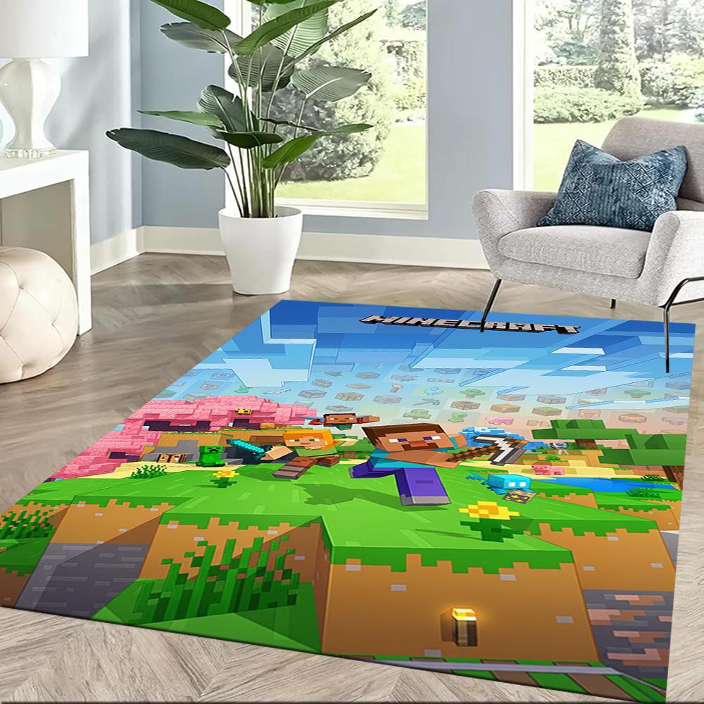 Minecraft 437 Floor Mat Design for Entryway Decorate room Playrooms Dining Room Antislip Carpet Anime Office Decor