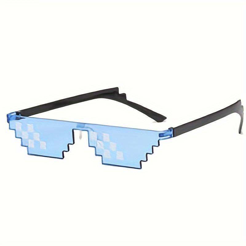Glasses, 2D Funny Decorative Glasses, Disco Funny fashion Glasses, Party Wedding Pixel Glasses