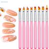 8Pcs/Set Nail Art Petals Painting Pen Painting Drawing For Manicure Design Gel Brush Nail Art Brush