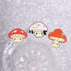 Cute Mushroom Enamel Pins Cartoon Red Pink Toadstool Brooches Cottagecore Badge Forest Fungi Jewelry Gift For Friends