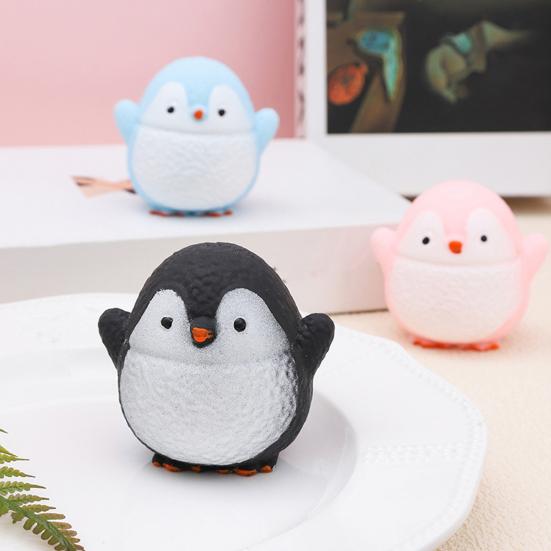 Shapeable Penguin Squeeze Toy Stress Anxiety Relief Slow Rising Simulation Penguin Sensory Toy Soft TPR Calming Animal Fidget Toy
