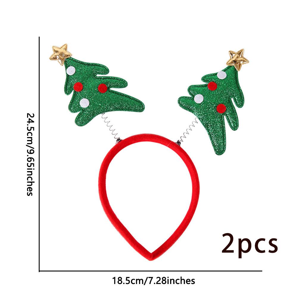 

Christmas Hair Hoop, 2pcs Cute Christmas Series Headband Xmas Party Hairbands Accessories Headdress Party Decorations