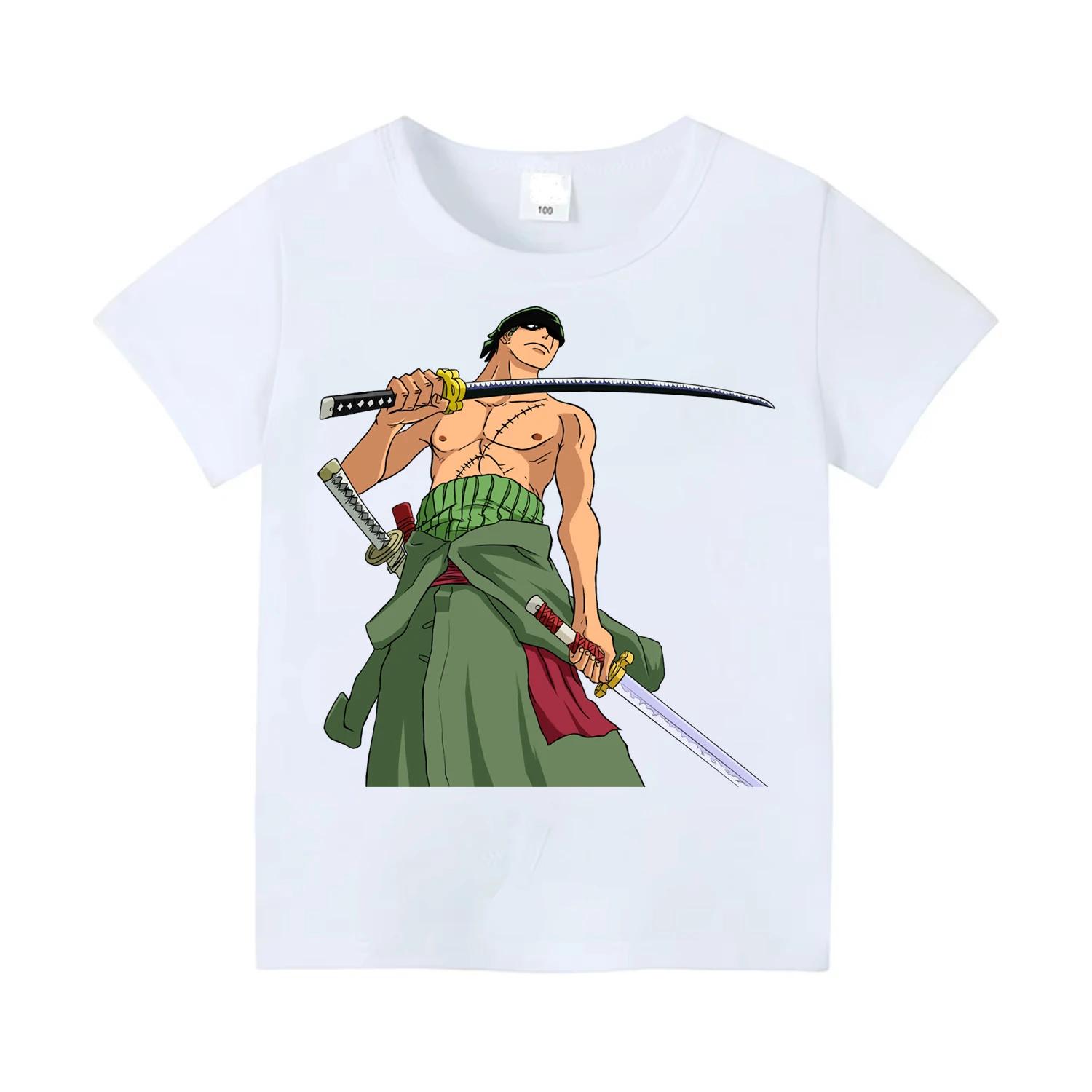 

ONE PIECE Сопутствующие товары Мужская Летняя Повседневная Свободная Футболка Дышащий Хлопок Для Ежедневного Отдыха и Вечеринок на Comic Тему 4XL