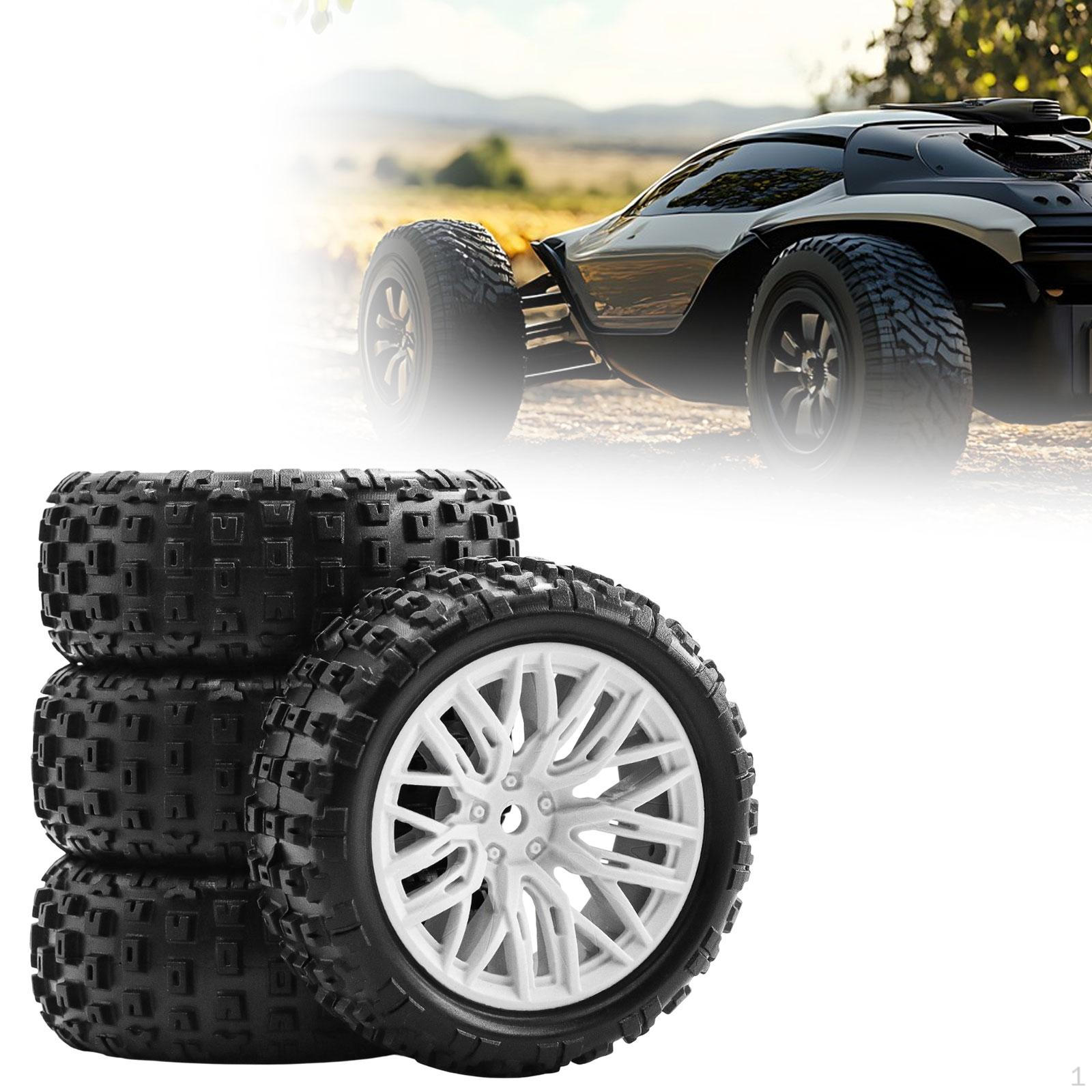 

4 Parts 1/18 RC Car Tires Modification of білий