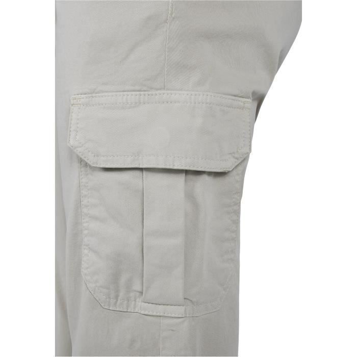 Women's Pants - Urban Classics - High Waist Cargo - Cream - High Waist - Plus Sizes
