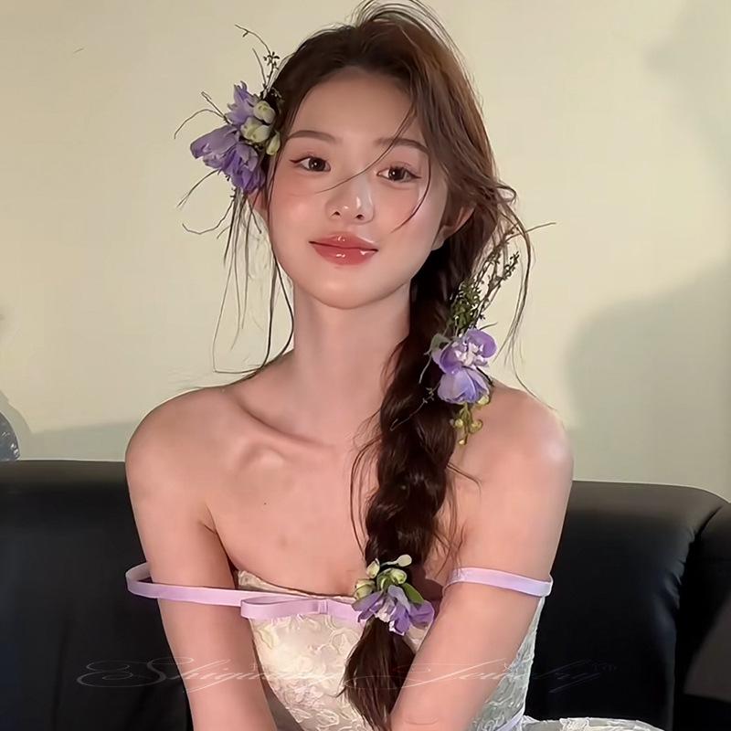 

Super Fairy Purple Phalaenopsis Hair Clip for Updo or Bridal Accessories