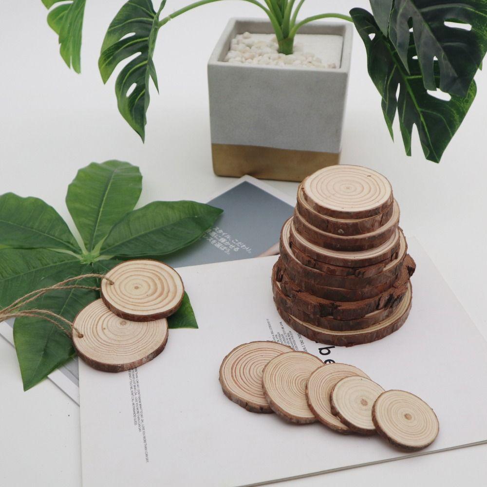 Board Wedding Party DIY Wooden Drawing Board Natural Round Pine Round Wooden Slices Unfinished Wood