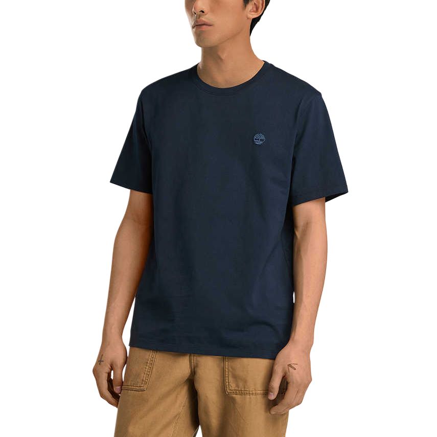 Timberland Short Sleeve Outdoor Breathable Loose Dark T-Shirt Men Tops Denim A6DKU-Z02