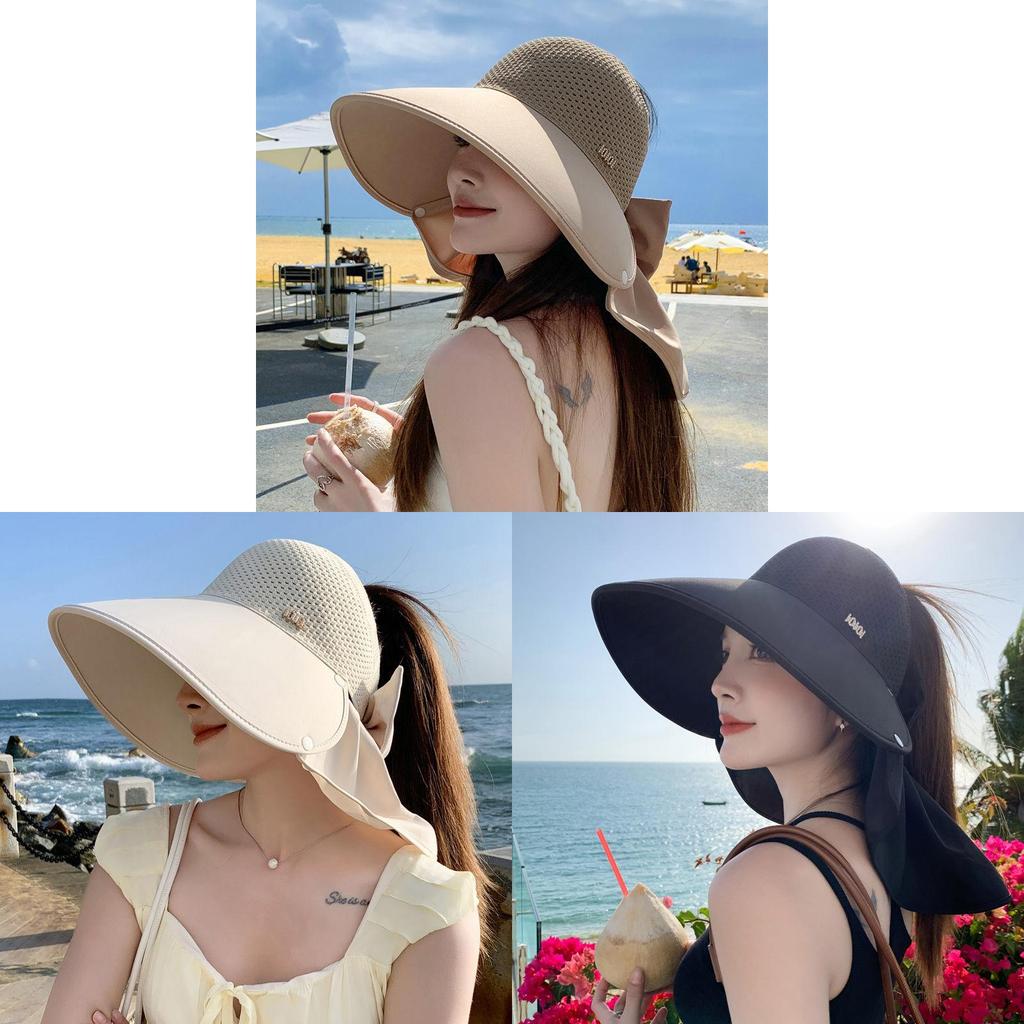 Cotton Sun Hat For Women With Wide Brim Foldable Uv Protective Outdoor Fashion Accessory