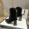 New Short Boots High Heel Thin Boots Autumn and Winter New Pointed White Single Boots Fashionable Martin Boots