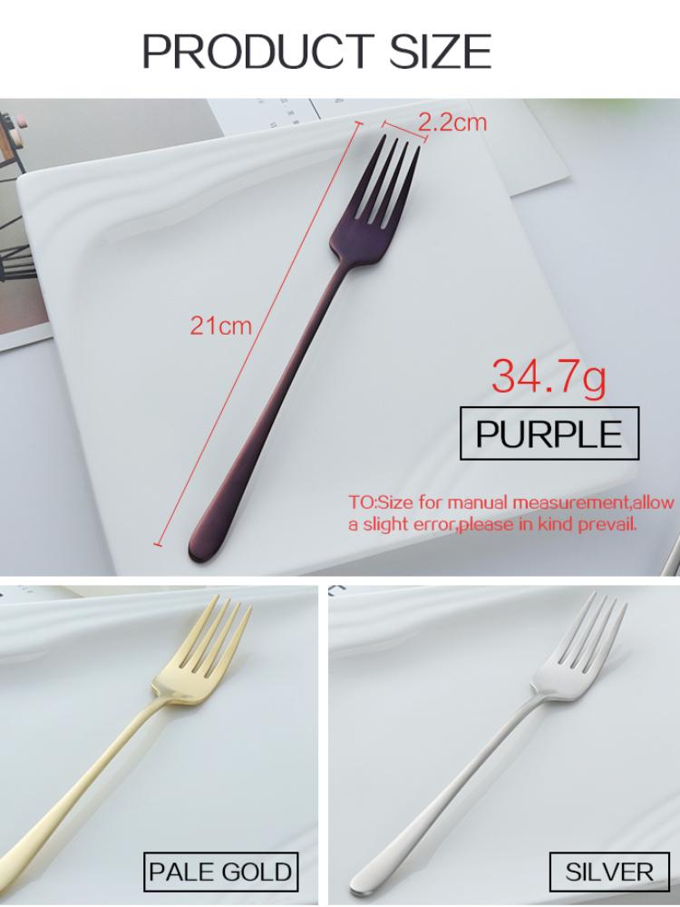Exquisite 304 Stainless Steel Fork Practical Korean Steak Fork Cake Fruit Dessert Fork Kitchen Tableware Party