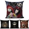 High Quality Nightmare Before Christmas Cushion Cover Sofa Home Decor Linen Material