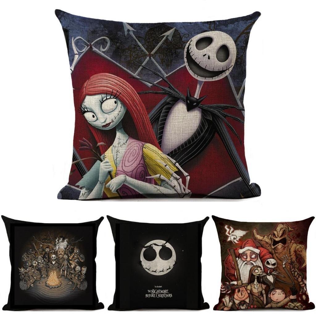 High Quality Nightmare Before Christmas Cushion Cover Sofa Home Decor Linen Material