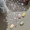 1Pcs Bronzing Christmas Snowflakes Nail Art Sticker Cute Cartoon Christmas Tree Santa Claus Manicure Decal Diy Nail Art Decor